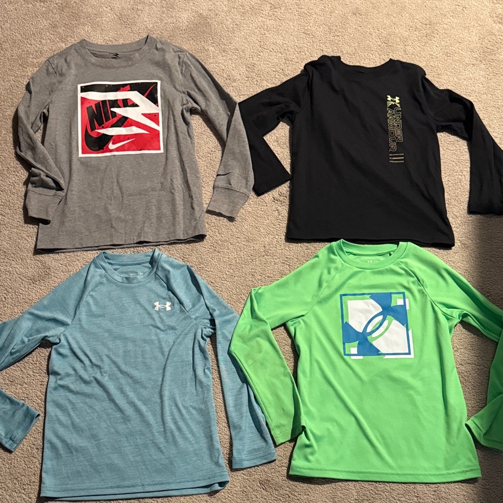 Under armour and Nike Kids Long Sleeve Shirts. YS